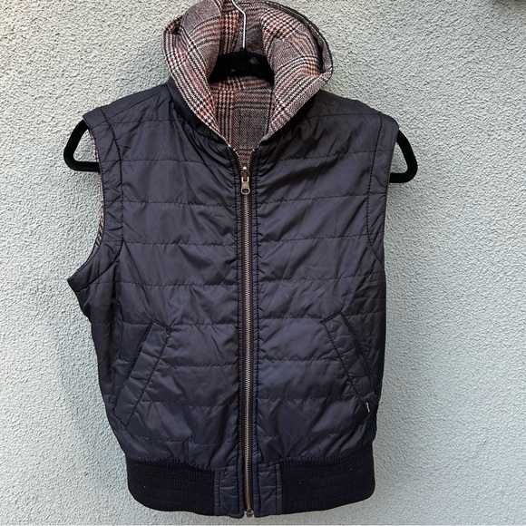 Prana Reversible Hooded Wool Blend Vest Size Small - Picture 1 of 7